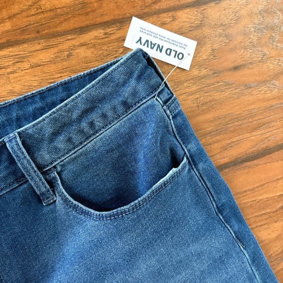 Old Navy Blue Flare Jeans - Classic Retro Fit High Waisted Tall NWT - Picture 3 of 9